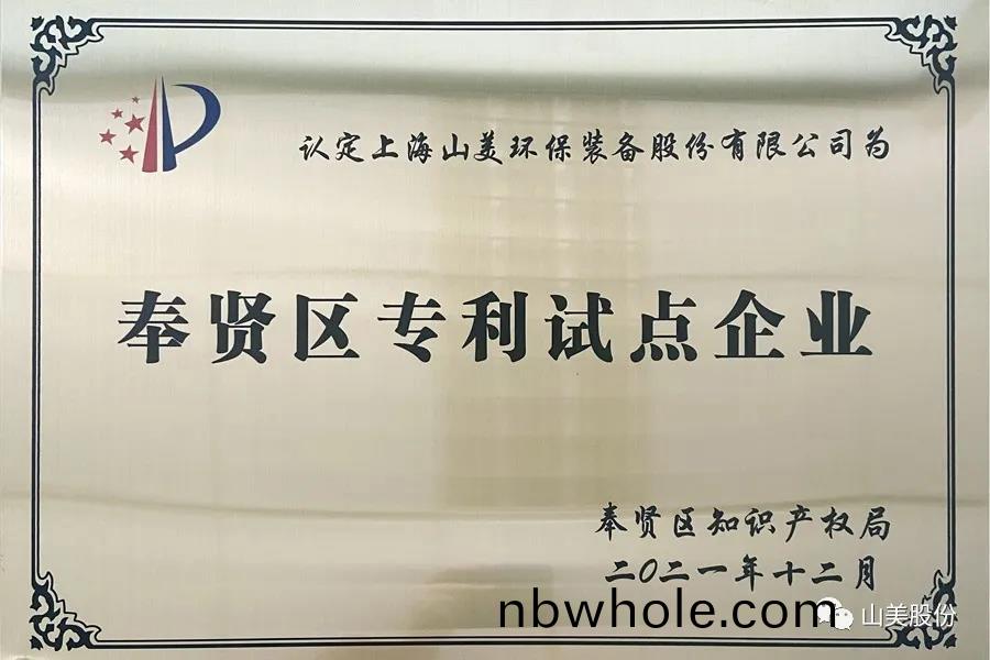 榮譽(yu)接踵(zhong)而至，上海(hai)山美(mei)股份(fen)再(zai)穫錶(biao)彰(zhang)：穫評(ping)爲上海市(shi)奉(feng)賢(xian)區(qu)試(shi)點(dian)企業